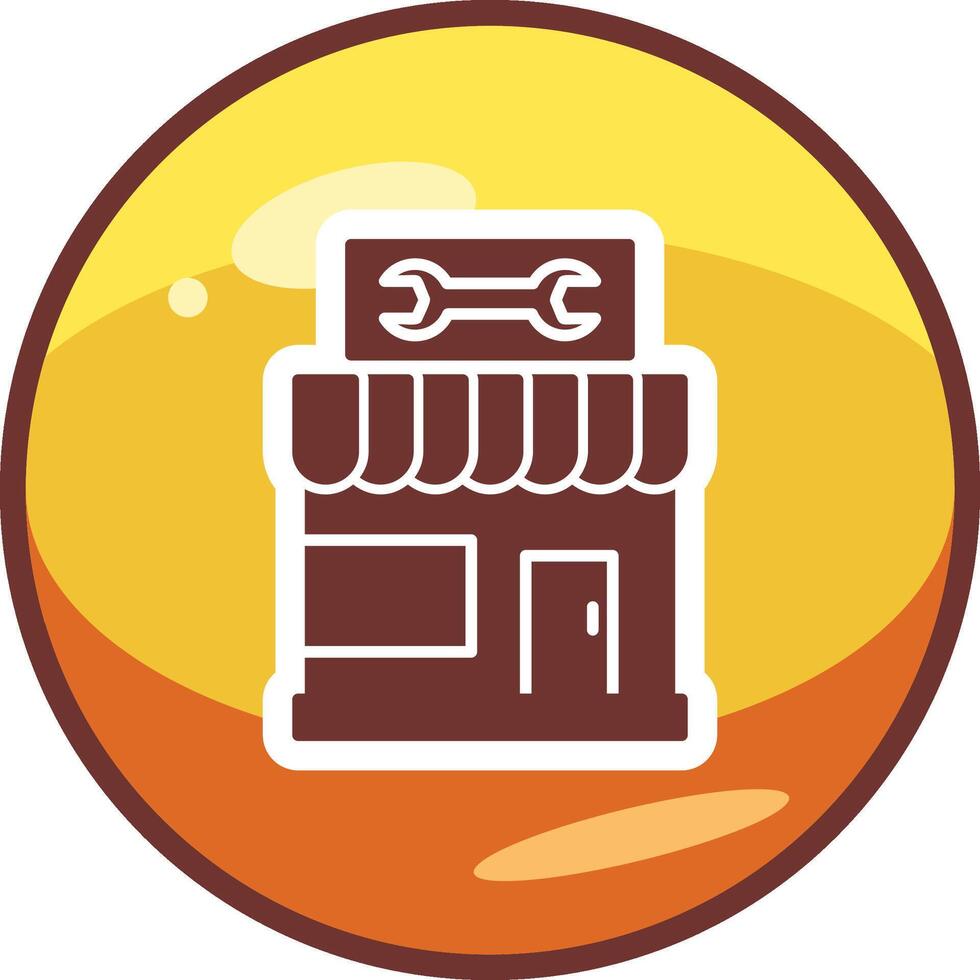 Car Repair Shop Vector Icon