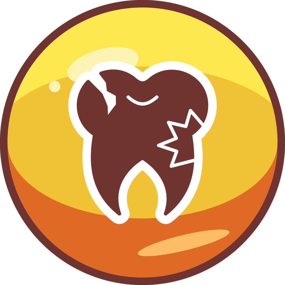 Caries Tooth Vector Icon