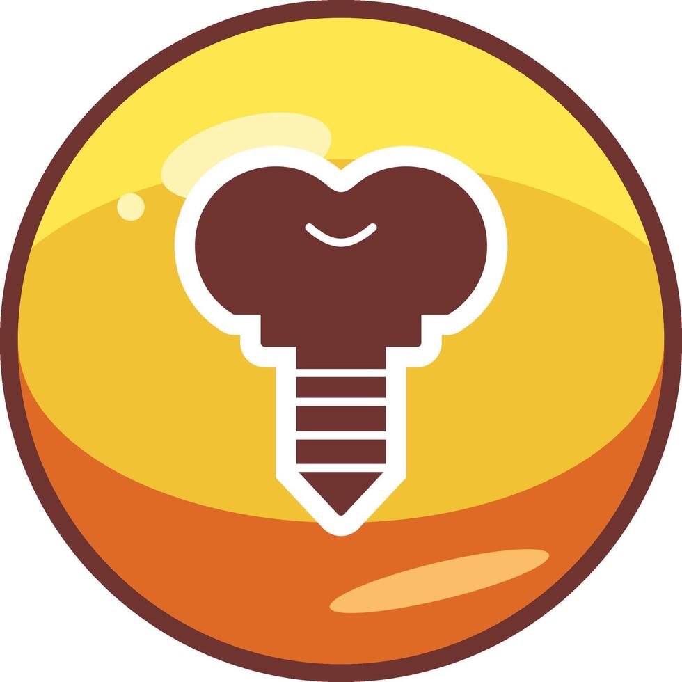 Dental Implant Vector Icon