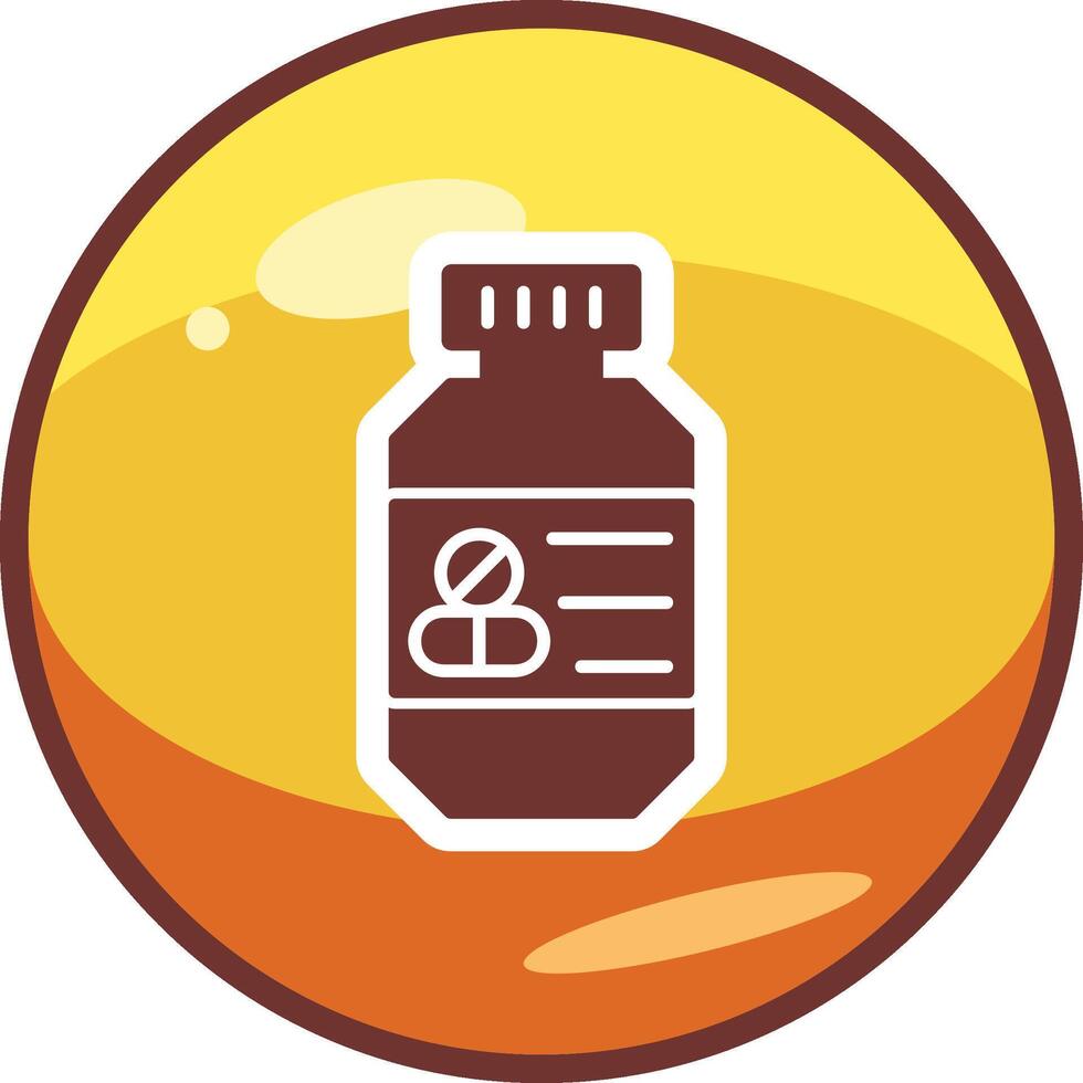 Pills Bottle Vector Icon