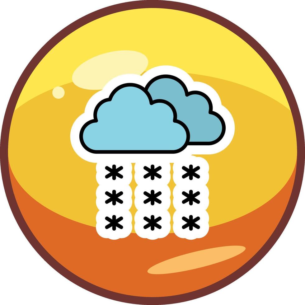 Snowfall Vector Icon