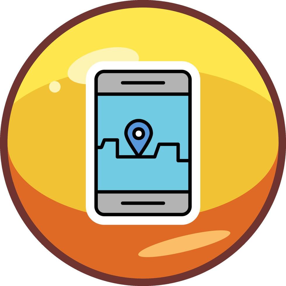 Smartphone Gps Vector Icon