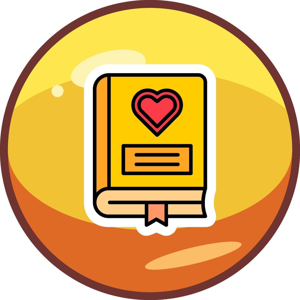 Romance Book Vector Icon