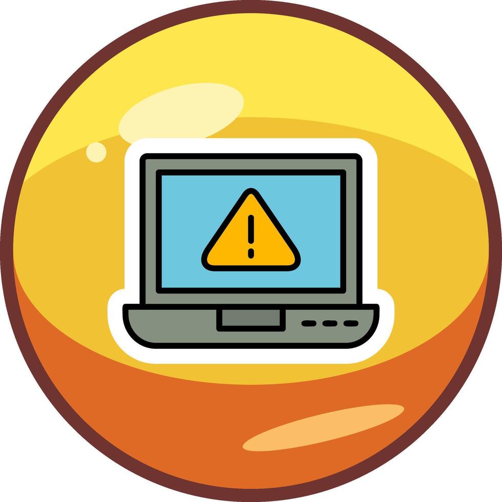laptop Virus Vector Icon