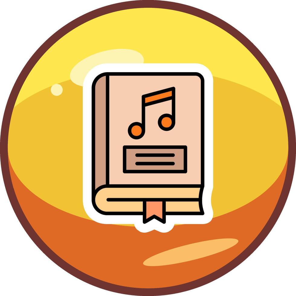 icono de vector de libro de música