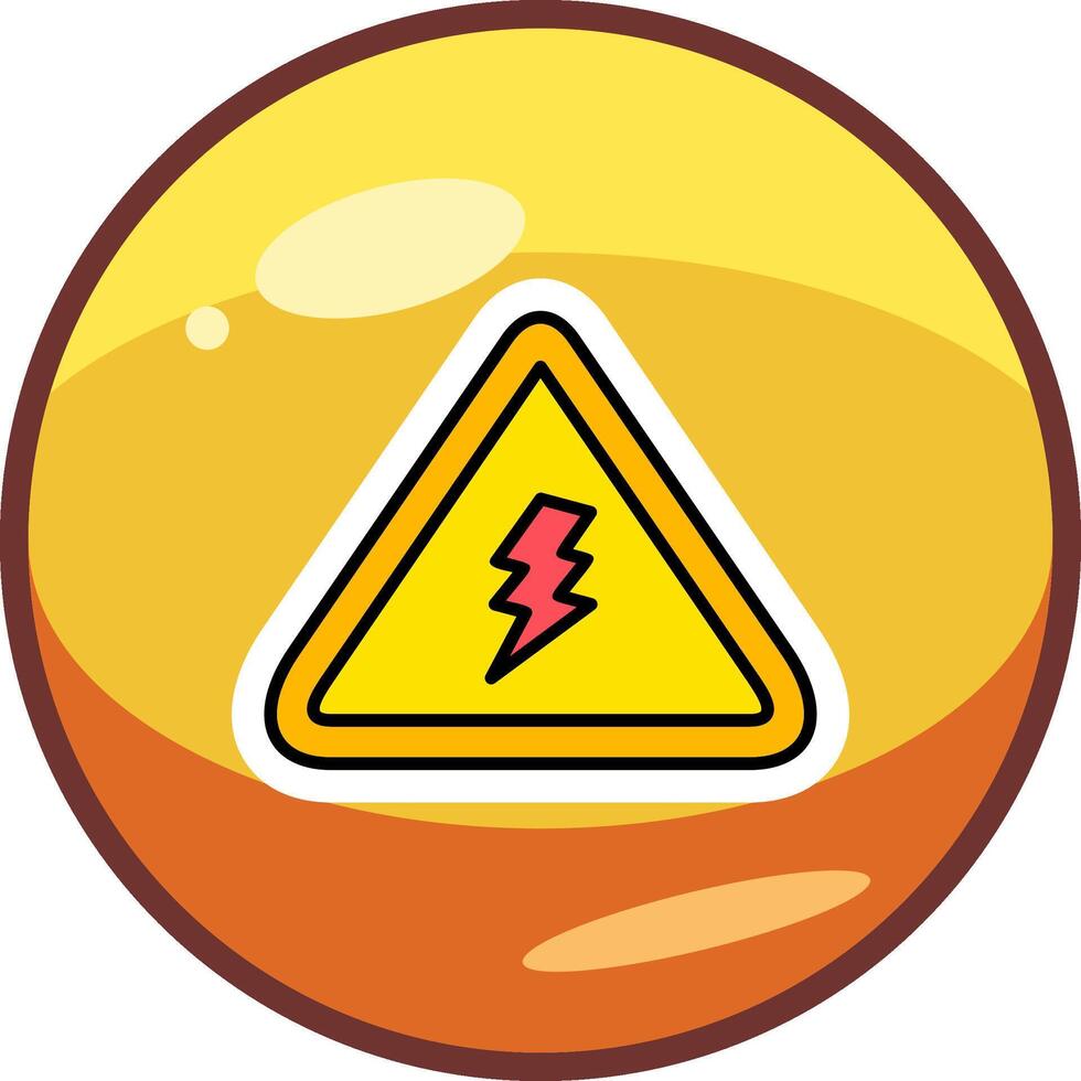 Electrical Danger Sign Vector Icon