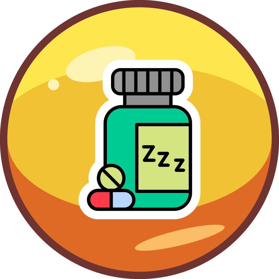 dormido pastillas vector icono