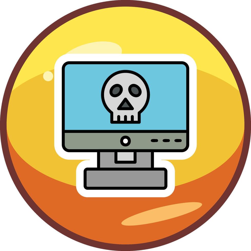 icono de vector de piratería informática