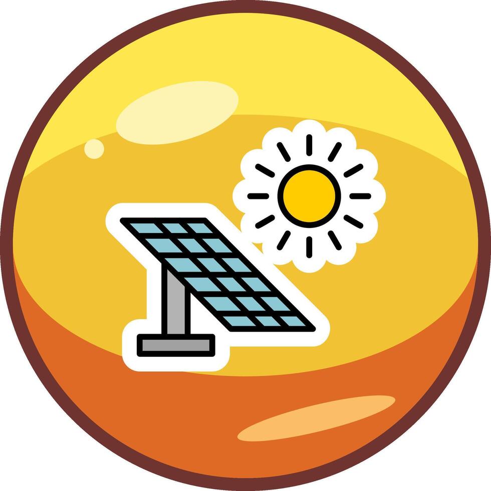 icono de vector de panel solar