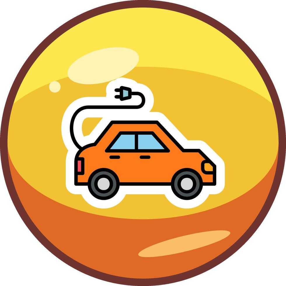 Electric Car Vector Icon