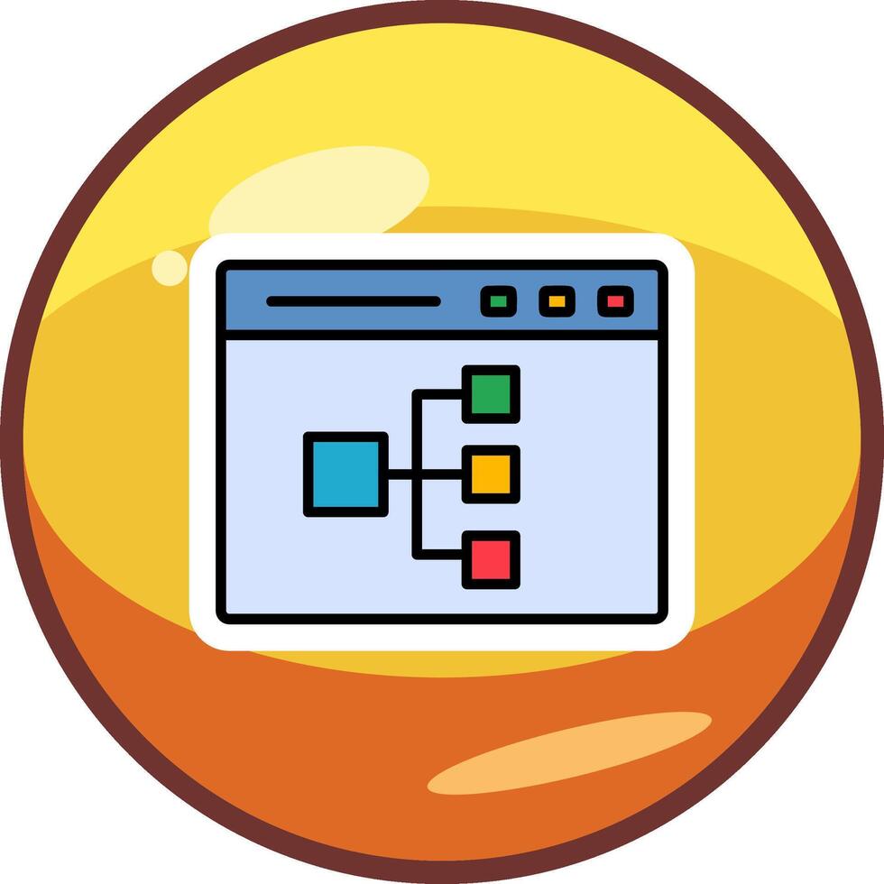 Online Flowchart Vector Icon
