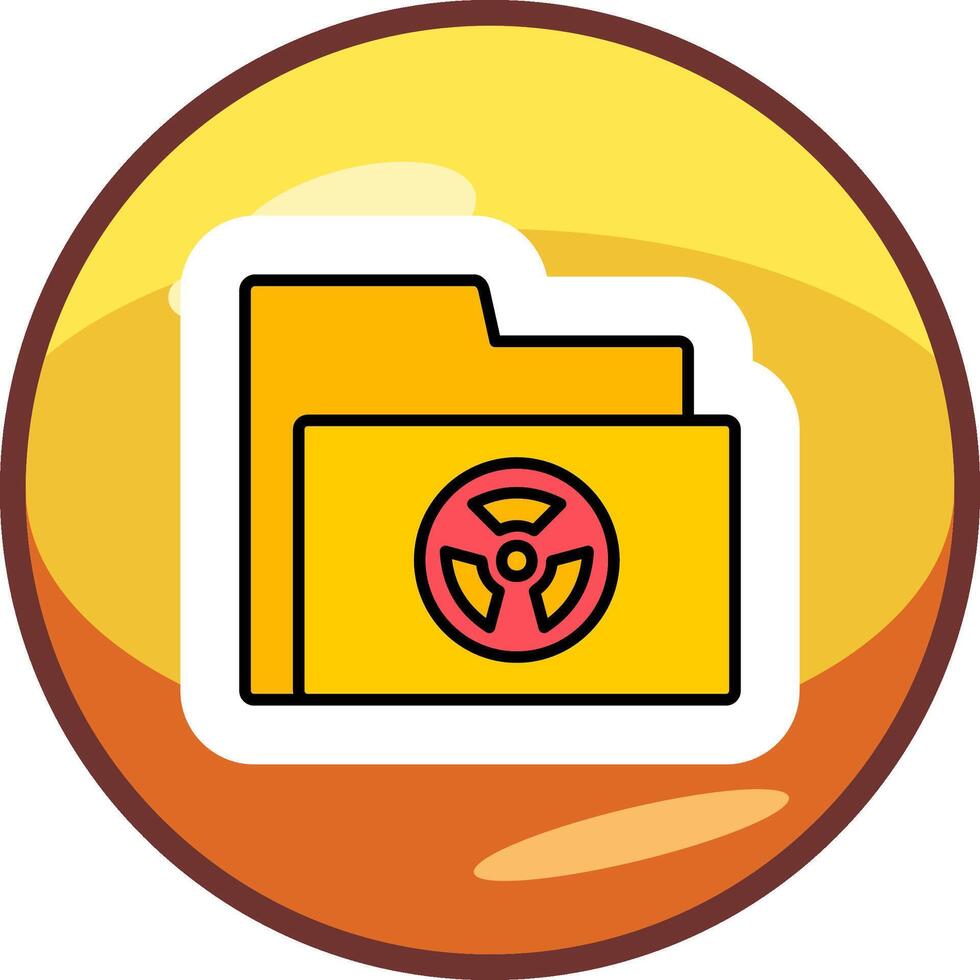 Radioactive Folder Vector Icon