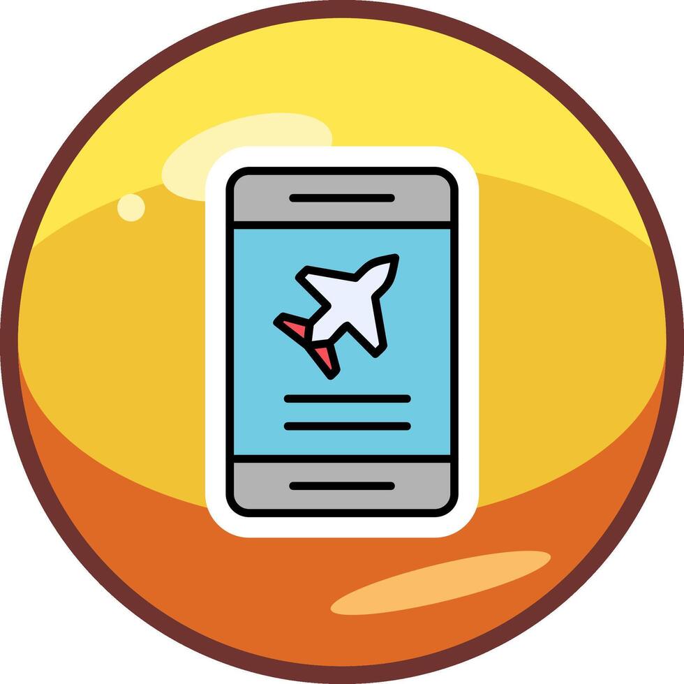 Plane Ticket booking Vector Icon