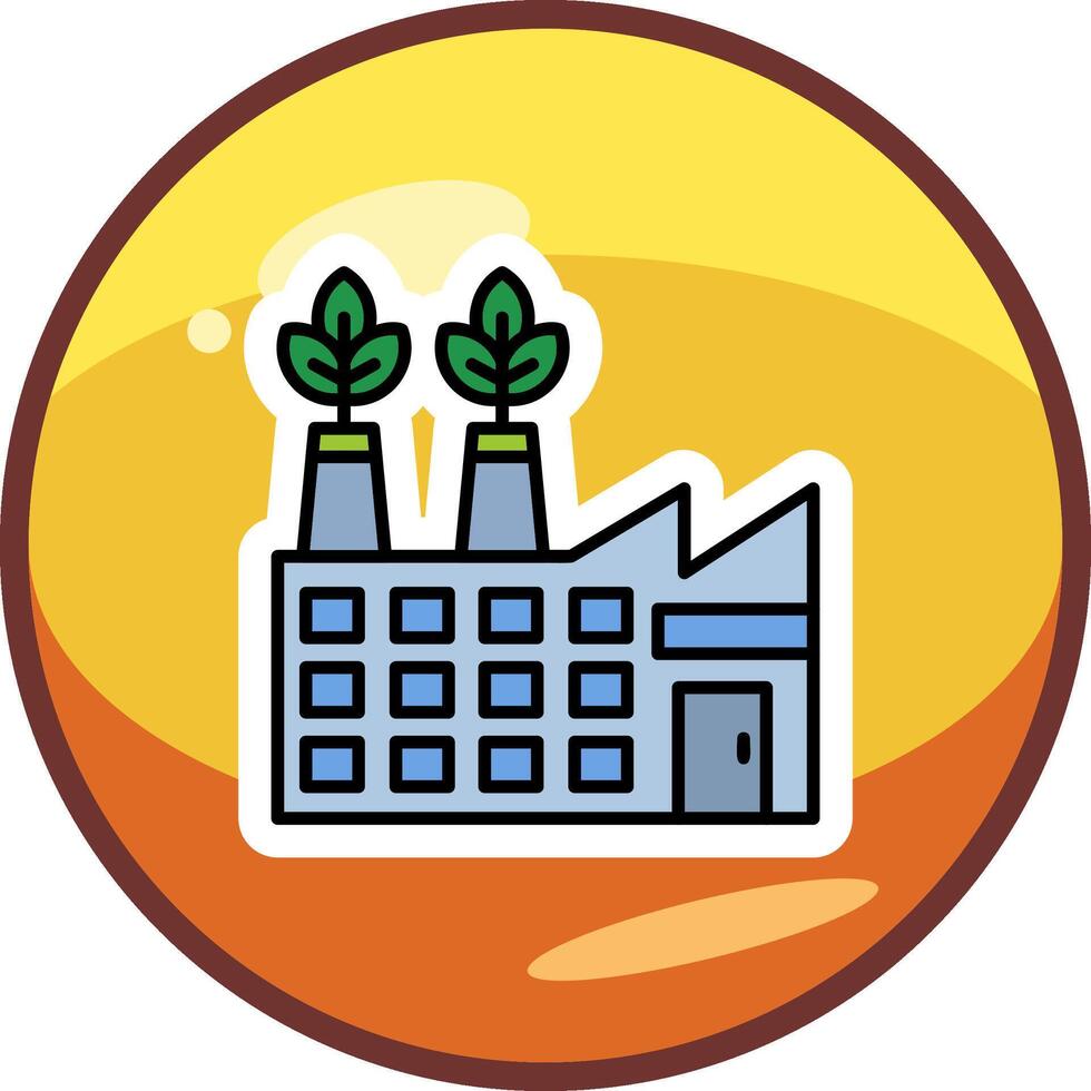 Eco Factory Vector Icon