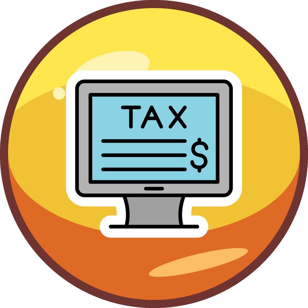 Online Tax Vector Icon