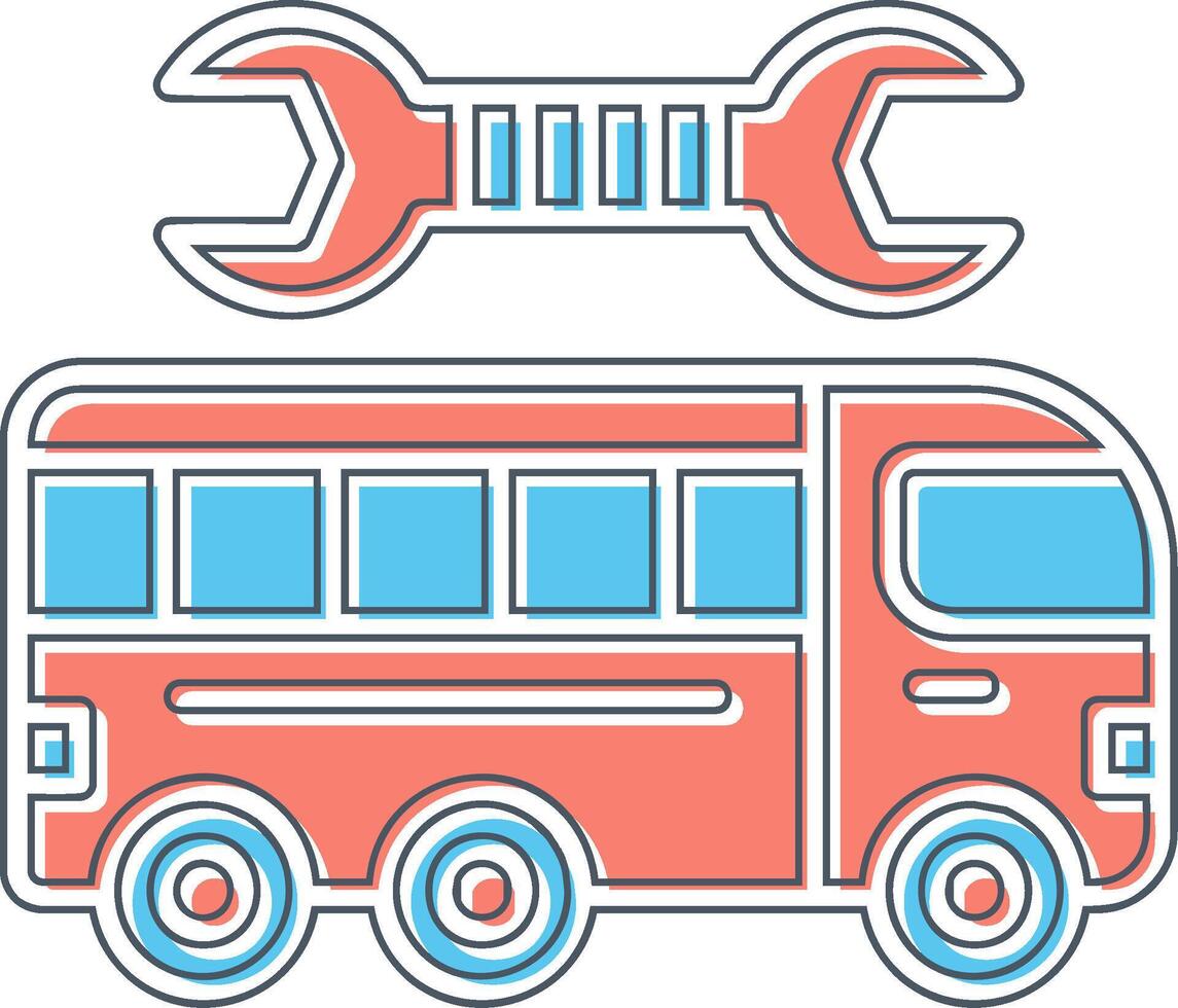 Repairing Bus Vector Icon