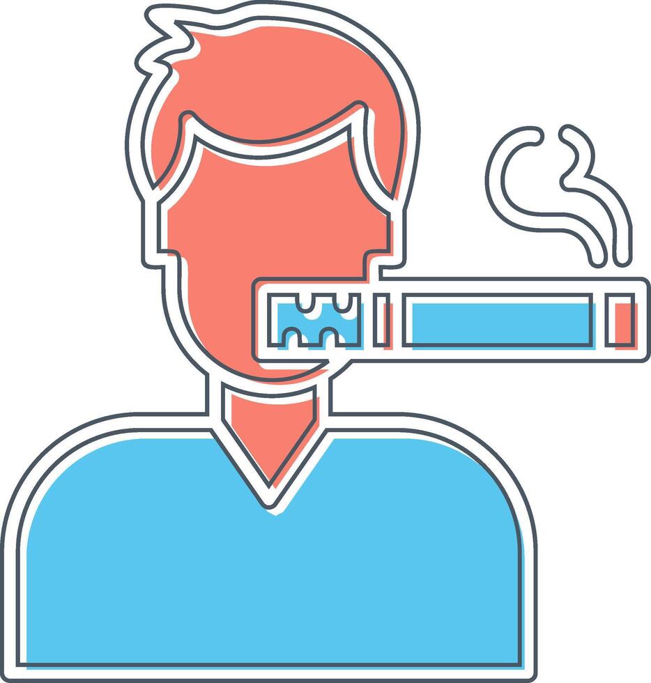 Man Smoking Vector Icon