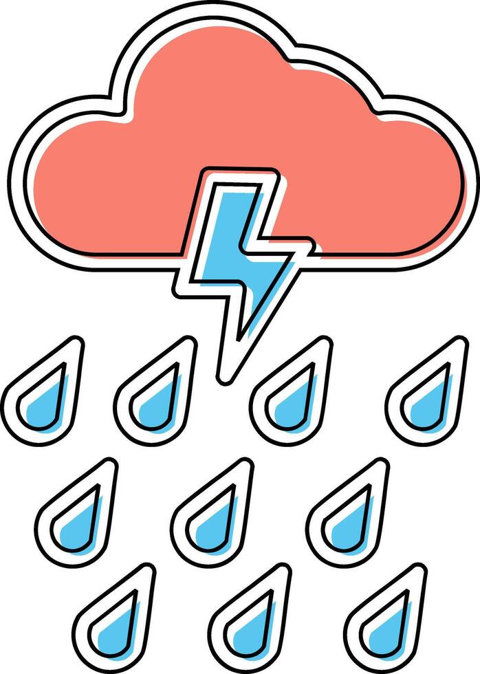 Rain Vector Icon
