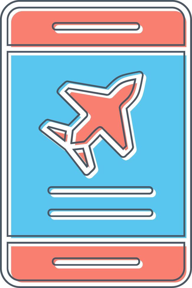 Plane Ticket booking Vector Icon