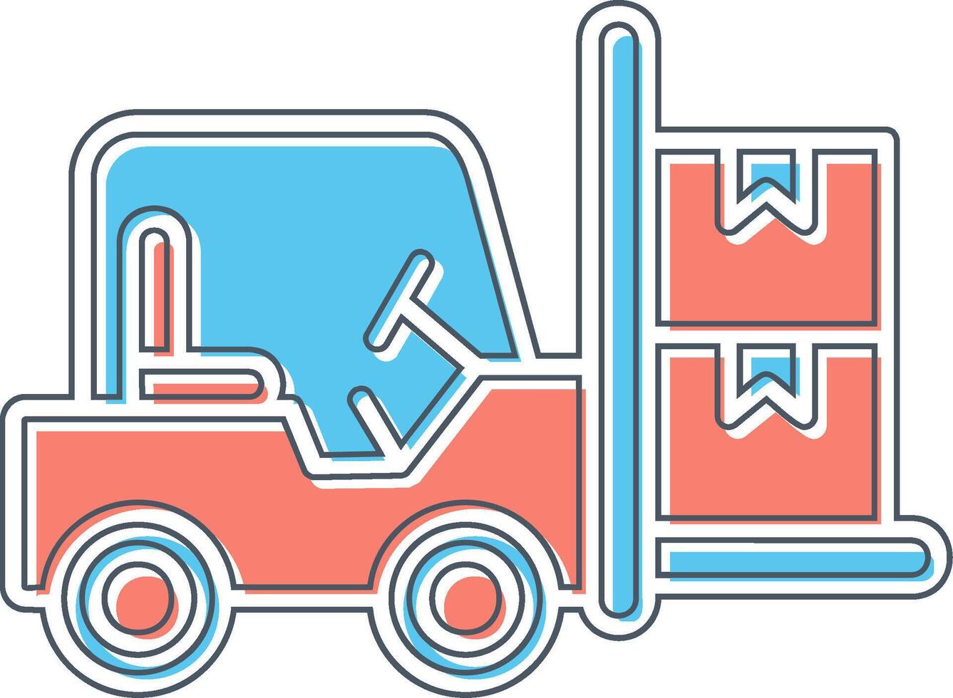 Forklift Vector Icon