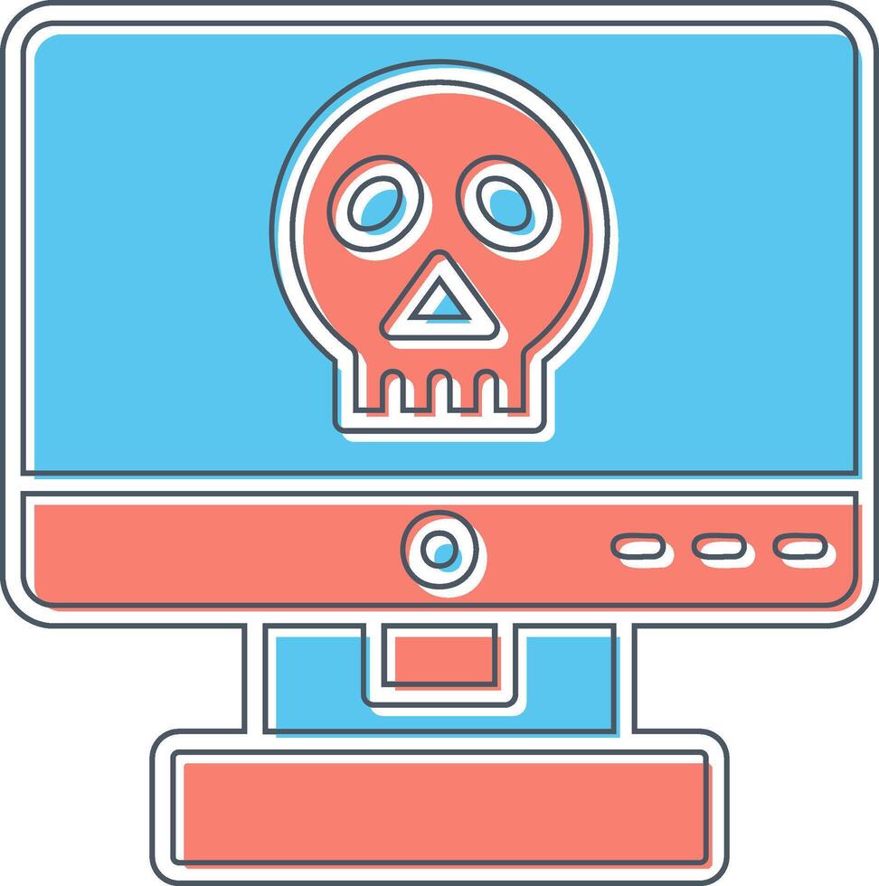 icono de vector de piratería informática