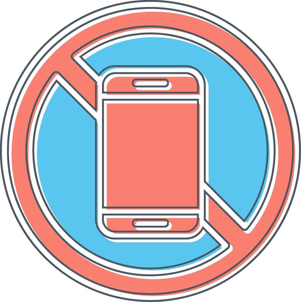No Mobile Phone Vector Icon