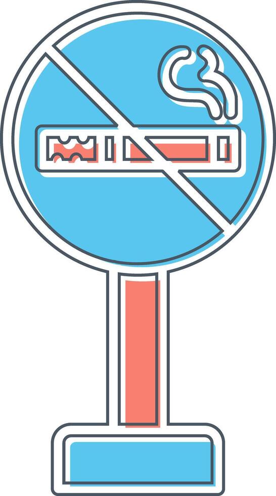 No Smoking Sign Board Vector Icon