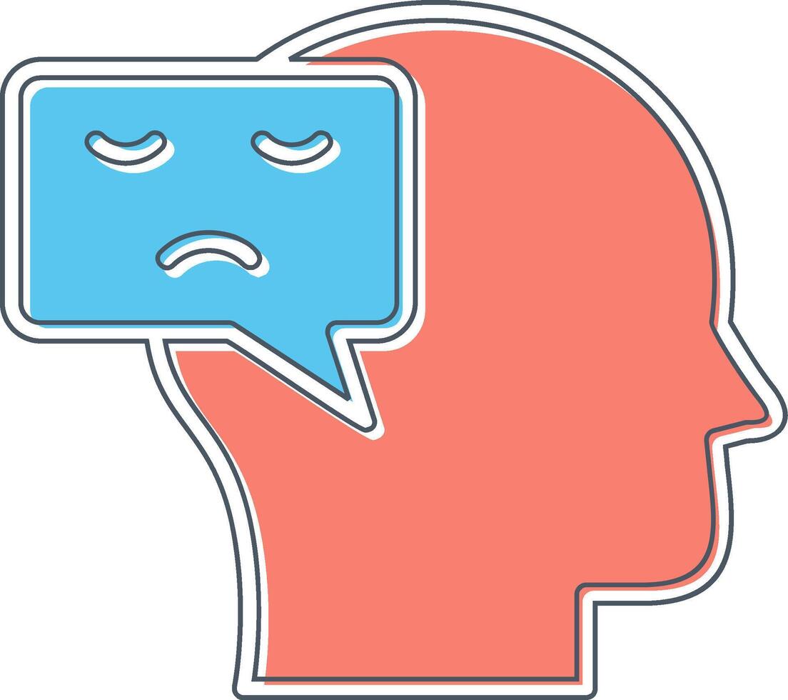 Negative Thinking Vector Icon