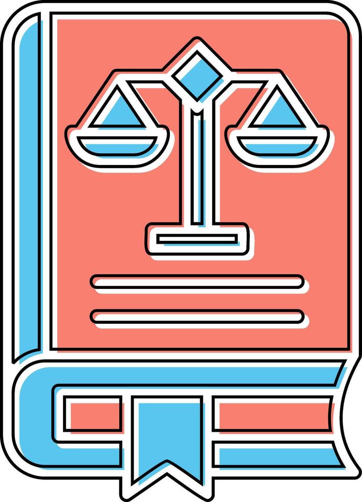 Law Book Vector Icon