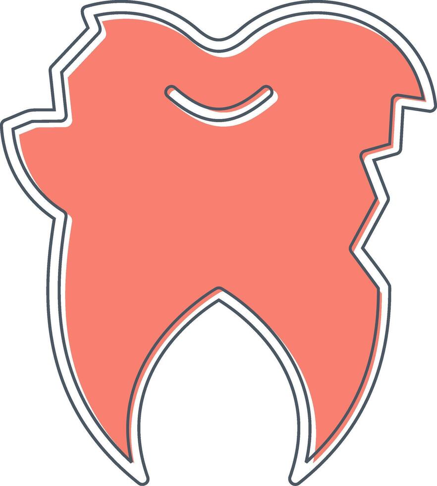 Broken Tooth Vector Icon