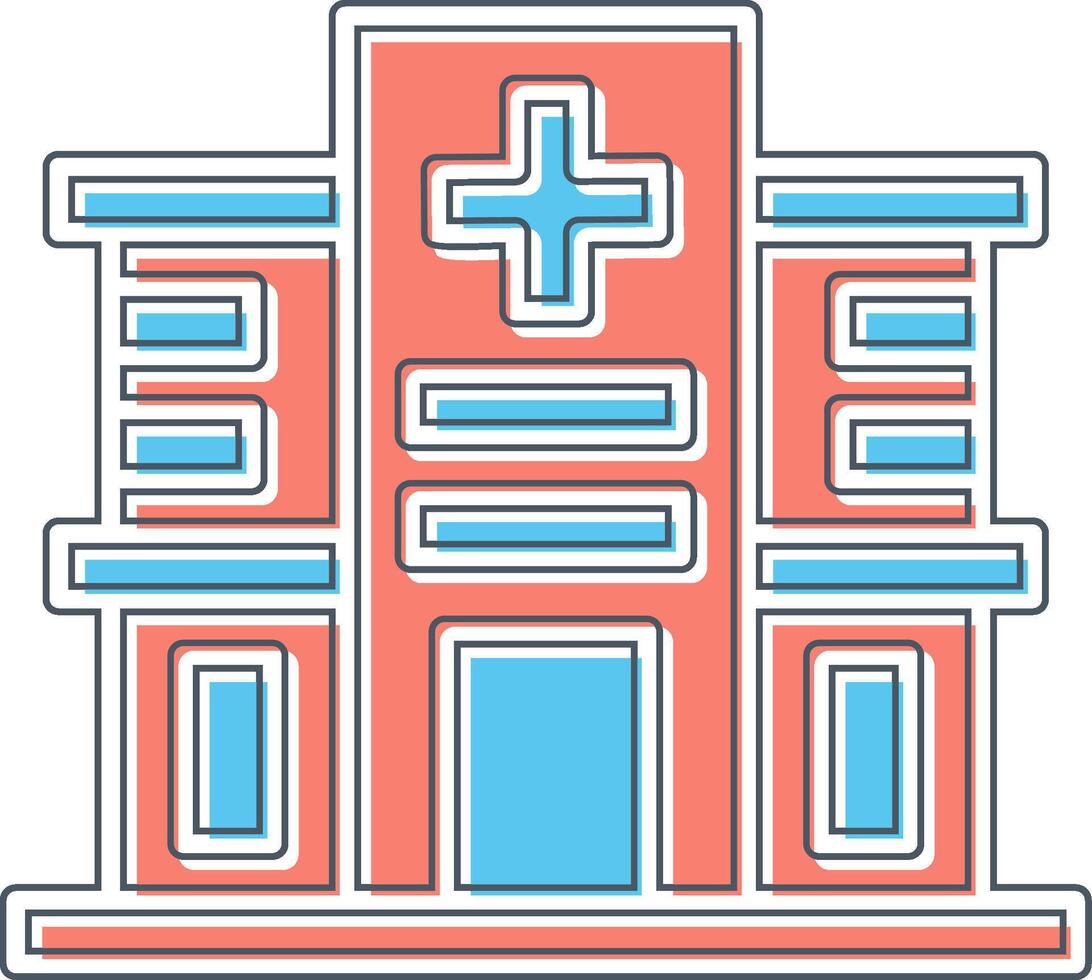 icono de vector de hospital