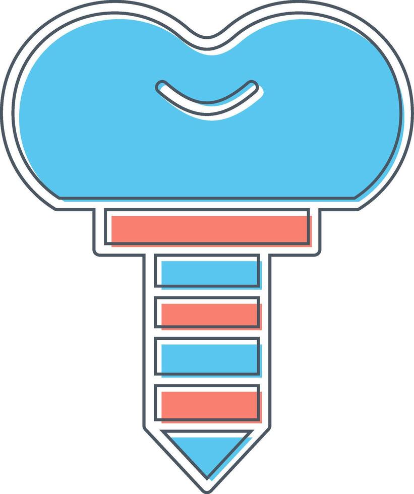 Dental Implant Vector Icon