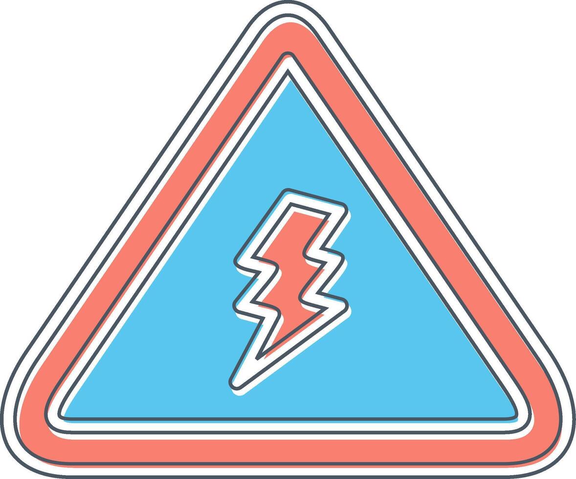 Electrical Danger Sign Vector Icon