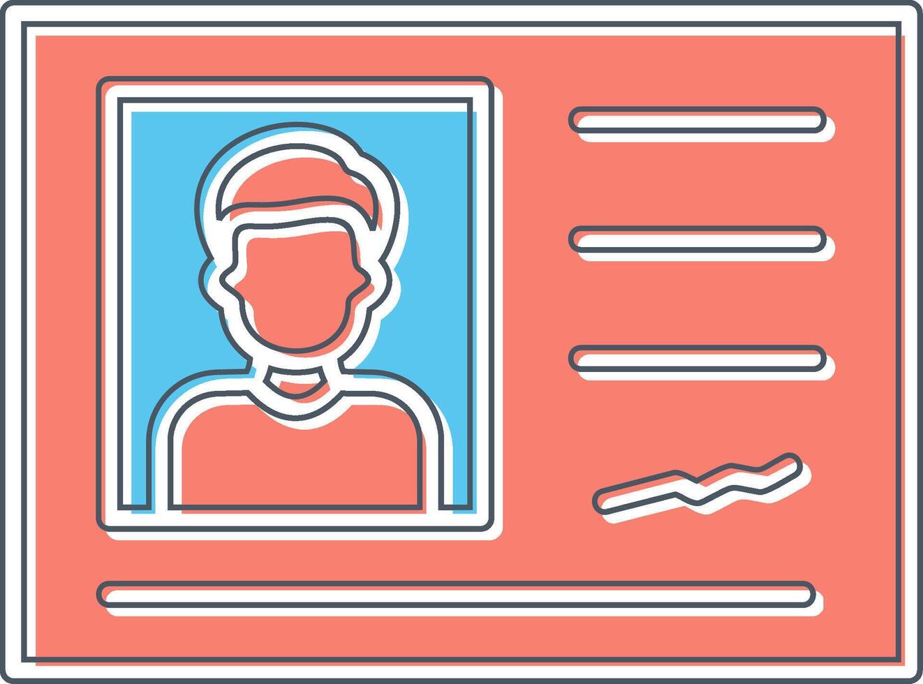 Identification Card Vector Icon