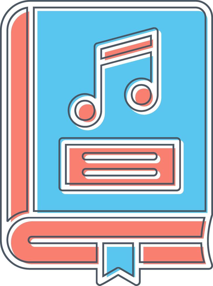 icono de vector de libro de música