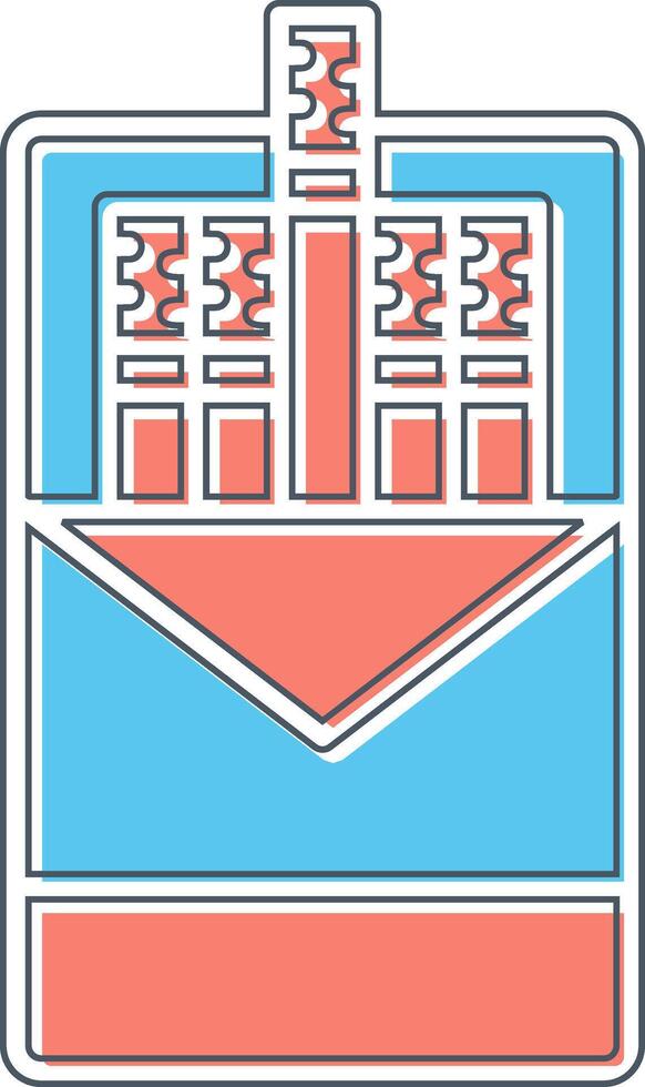 Cigarette pack Vector Icon