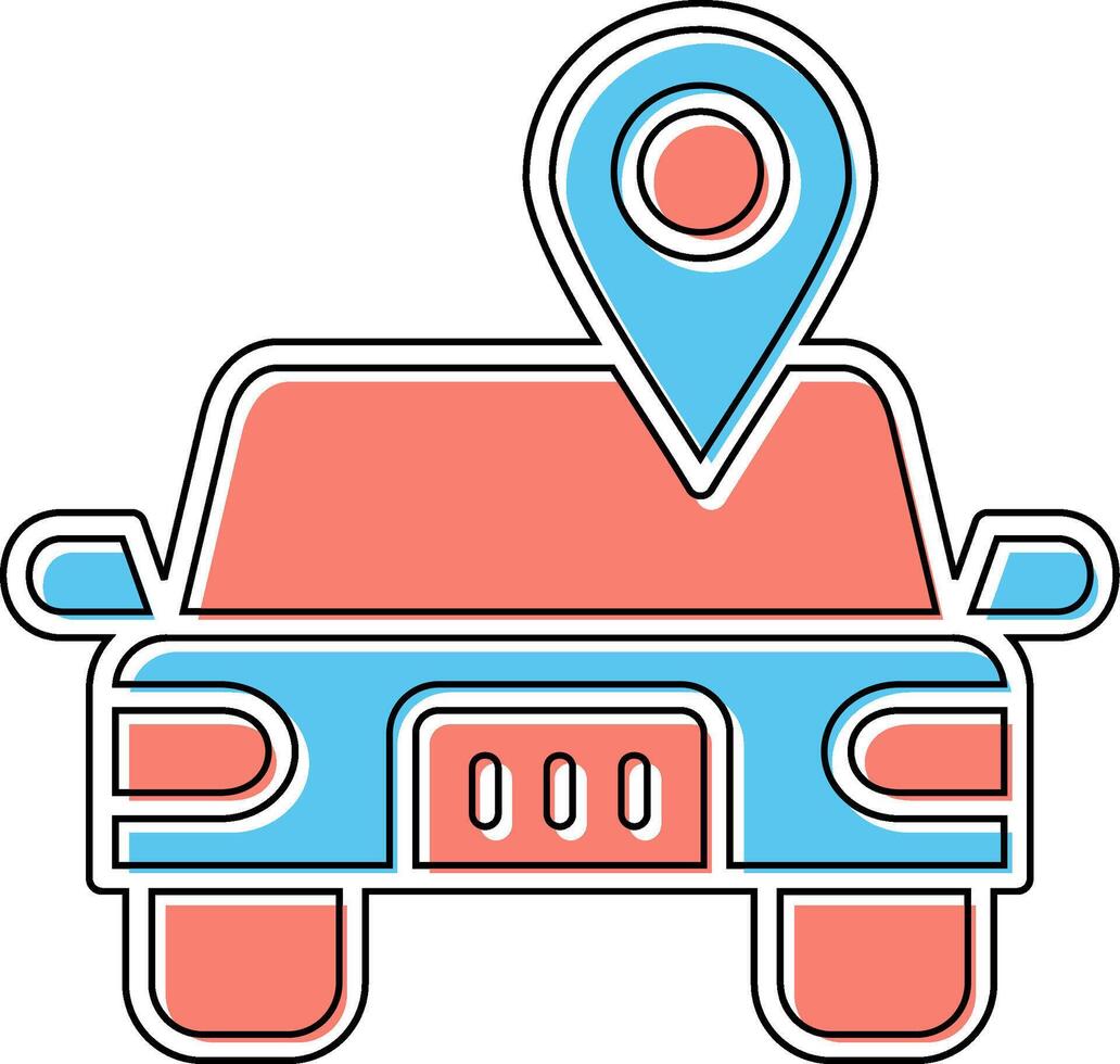 Car Location Vector Icon