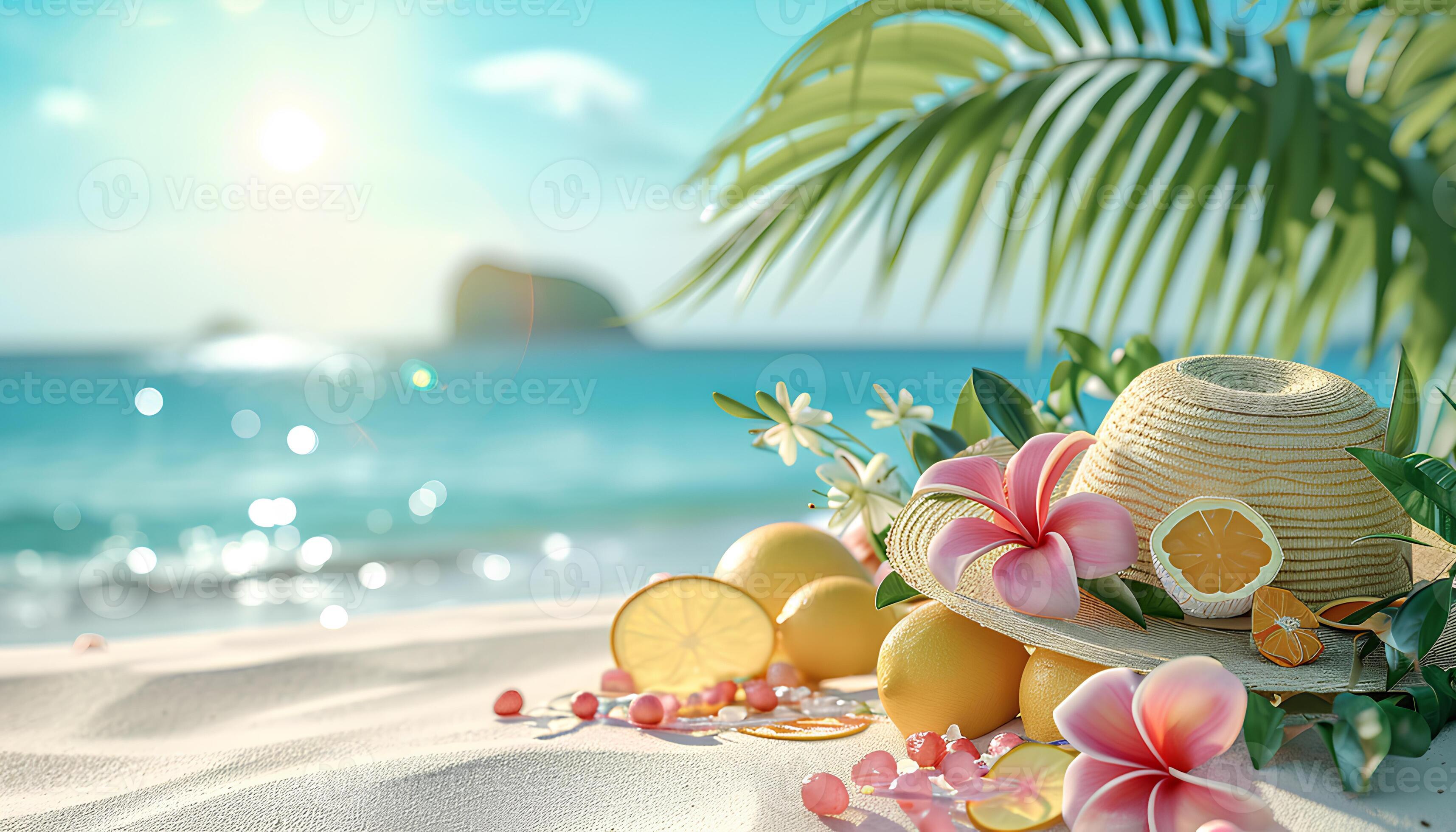 AI generated composition of summer background 39578575 Stock Photo at ...