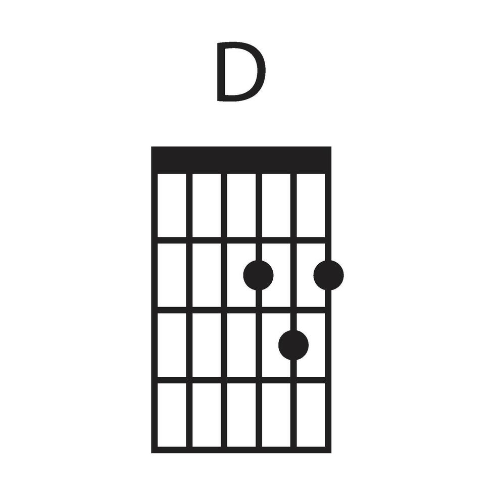 guitarra acorde icono vector