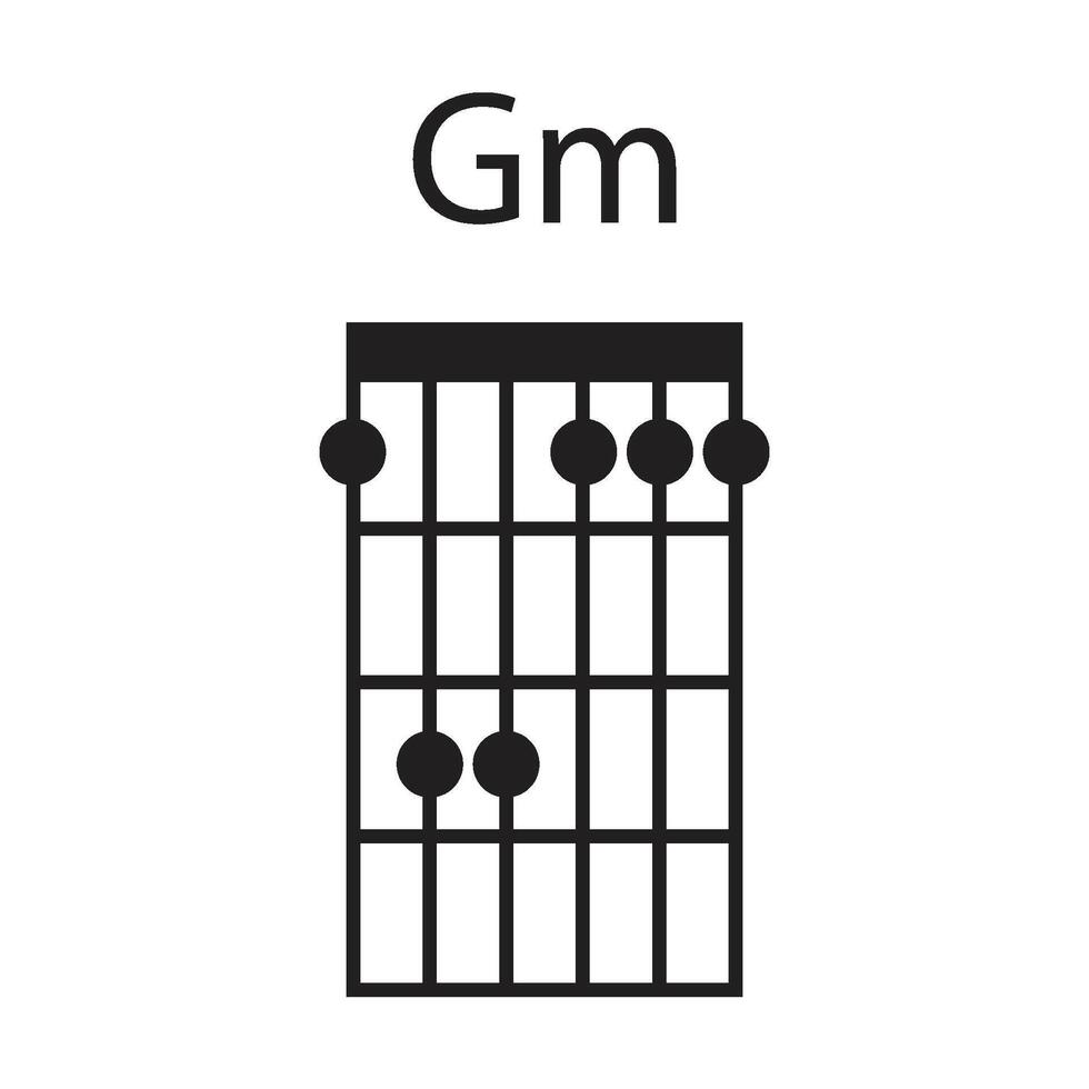 guitar chord icon vector