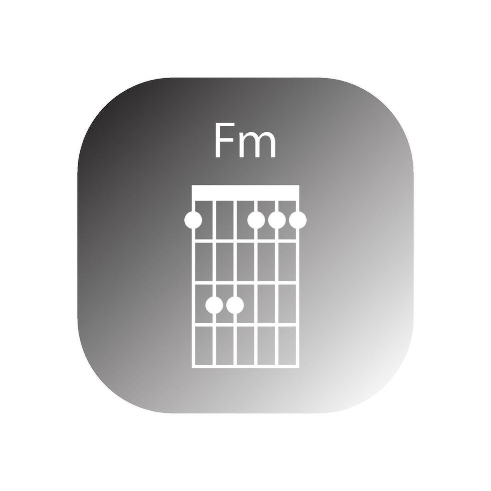 guitar chord icon vector