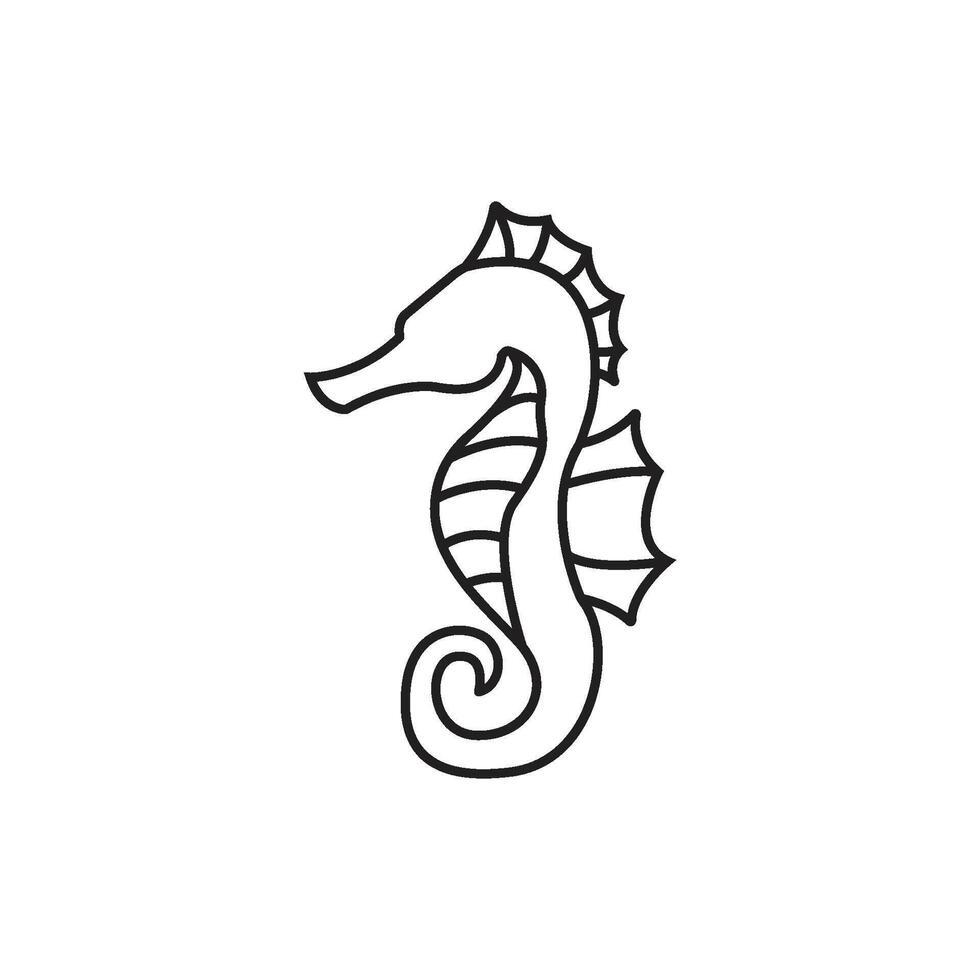 seahorse icon vector