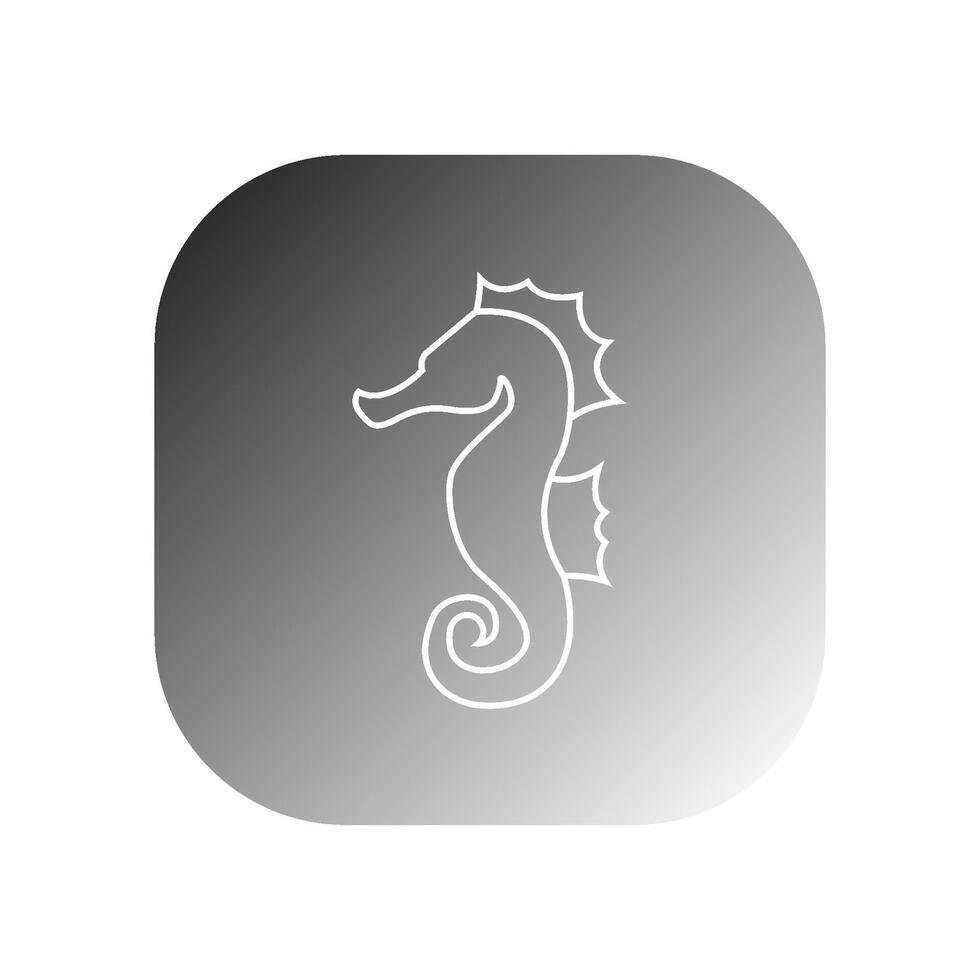 seahorse icon vector