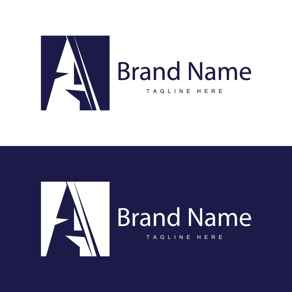 Letter a logo with simple style. Illustration of a luxury product brand template vector