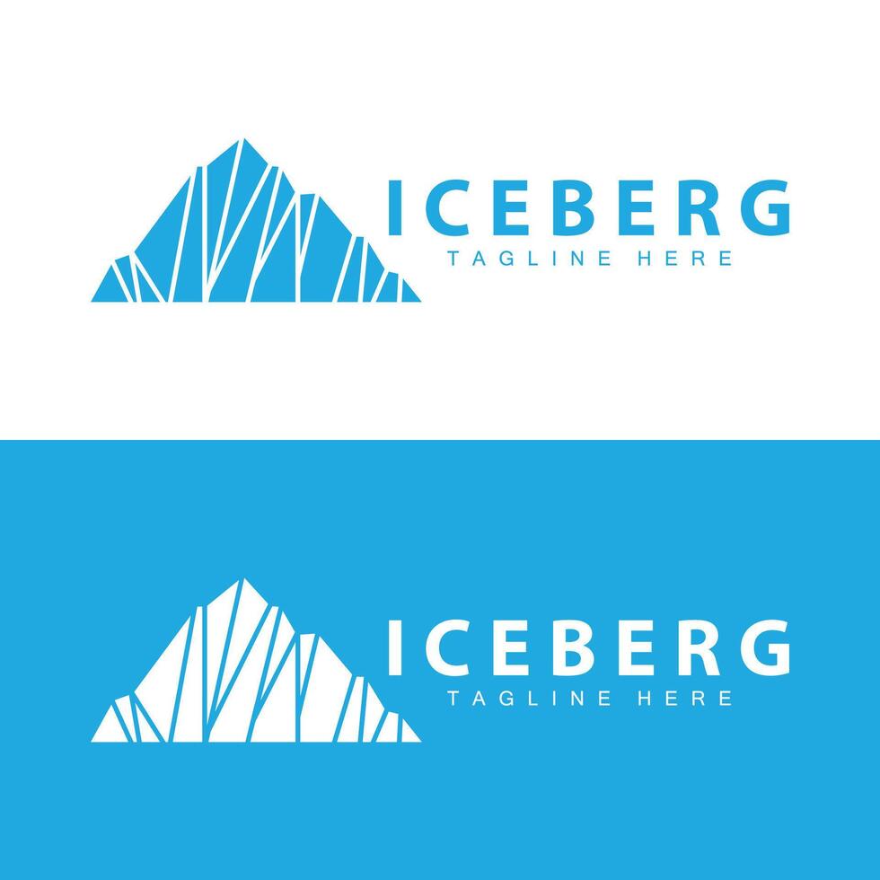 iceberg logo, Antártida logo diseño, sencillo naturaleza paisaje vector ilustración modelo