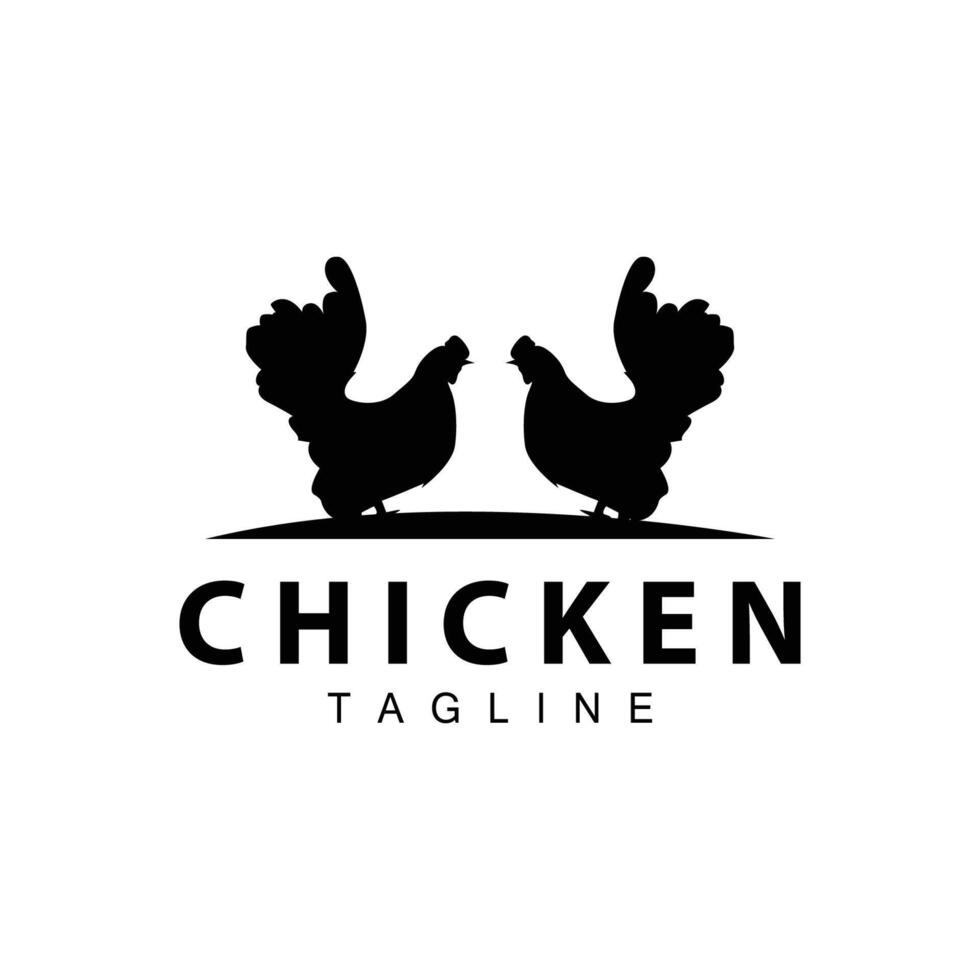 Chicken logo farm animal livestock chicken farm design fried chicken restaurant vector