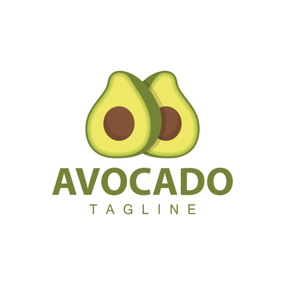 Fresco aguacate jardín aguacate logo ilustración diseño sencillo modelo producto marca vector