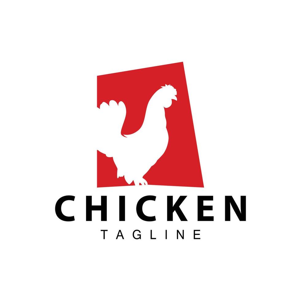 Chicken logo farm animal livestock chicken farm design fried chicken restaurant vector