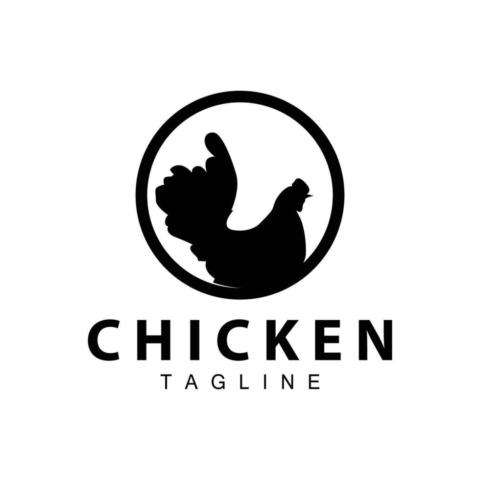 Chicken logo farm animal livestock chicken farm design fried chicken restaurant vector