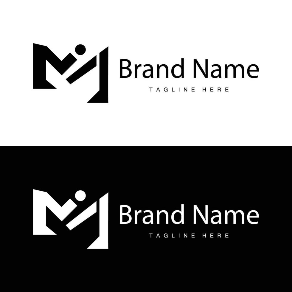 M letter logo in simple style Luxury product brand template illustration vector